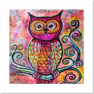 Whimsical Owl Posters and Art